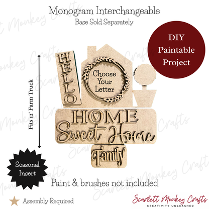 Monogram Interchangeable - Paintable Project