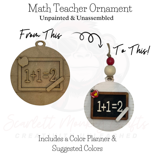 Paintable Project - Math Teacher Ornament