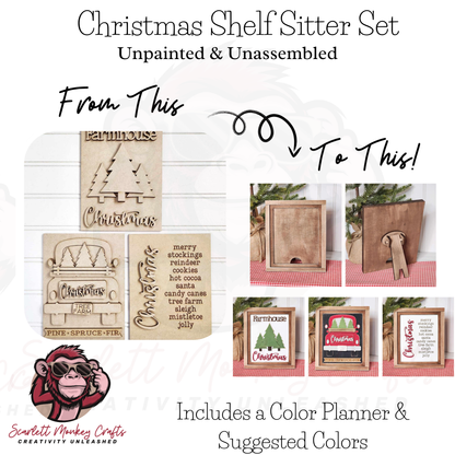 Paintable Project - Christmas Shelf Sitter Set