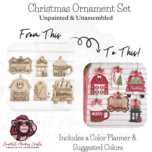 Paintable Project - Christmas Ornament Set