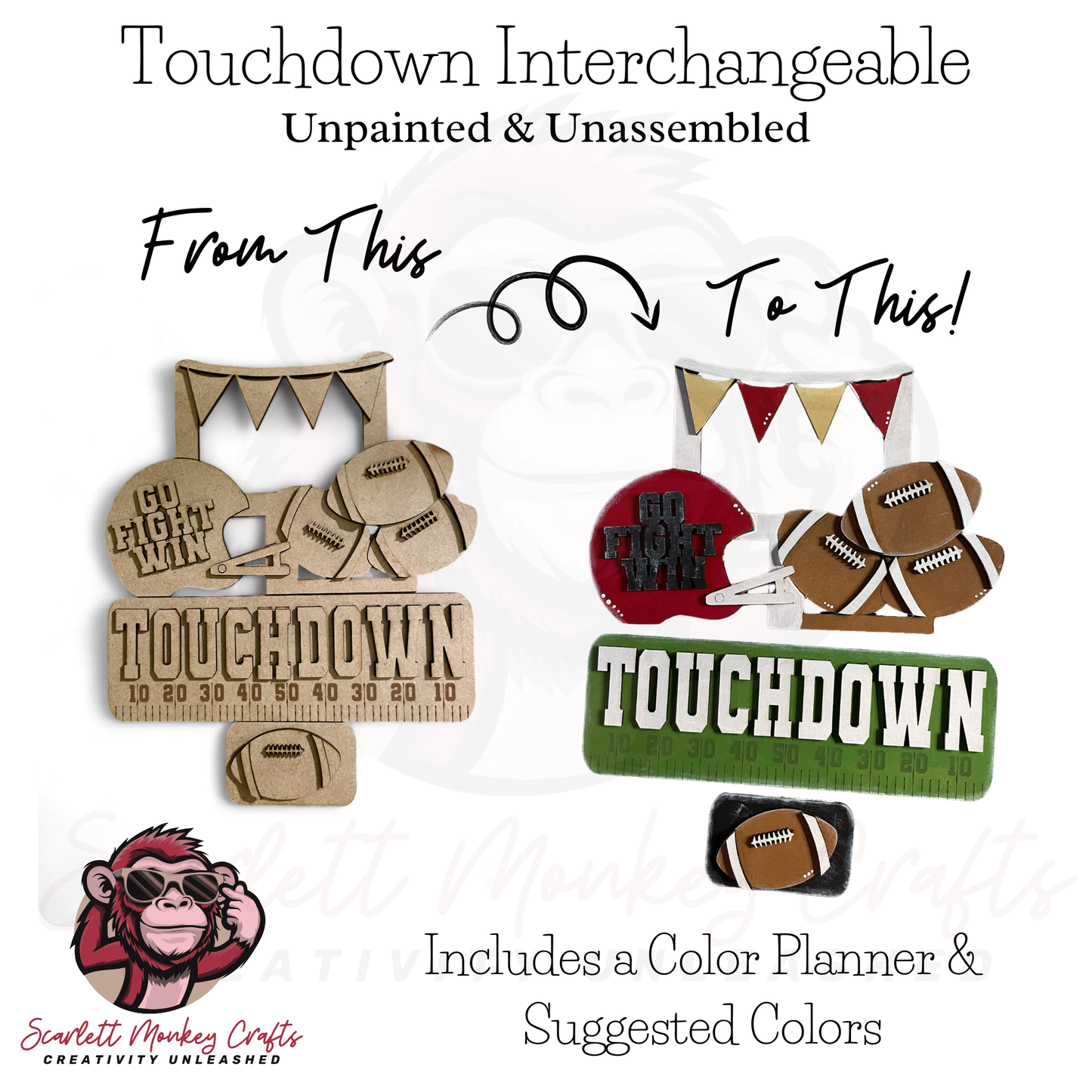 Paintable Touchdown Interchangeable