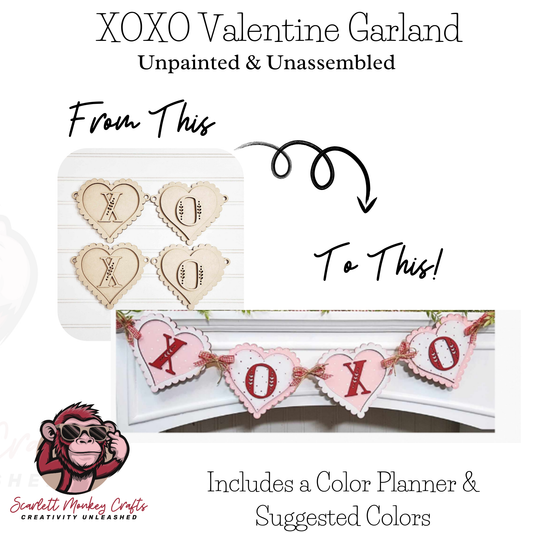 Paintable Project - XOXO Valentine Shelf Sitter