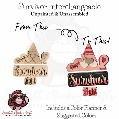Paintable wood project, Survivor Interchangeable kit display for Farm Truck customization.