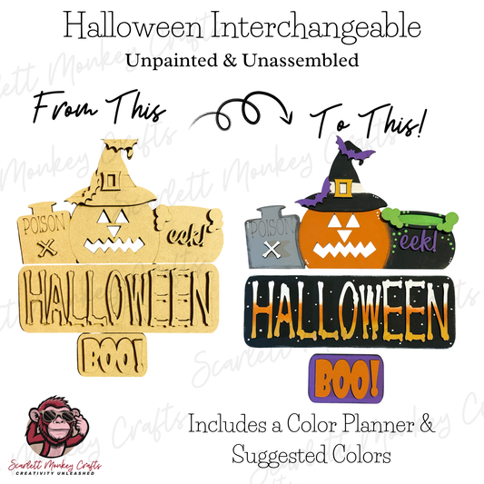 Halloween Interchangeable Paintable Wood Project