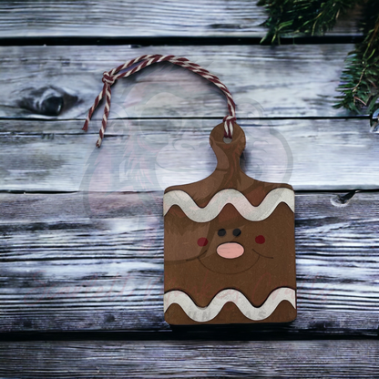 Gingerbread Man Breadboard Ornament & Gift Card Holder - Painted