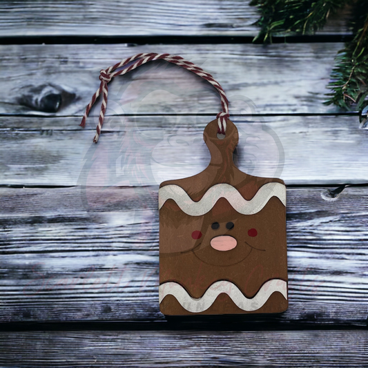 Gingerbread Man Breadboard Ornament & Gift Card Holder - Painted
