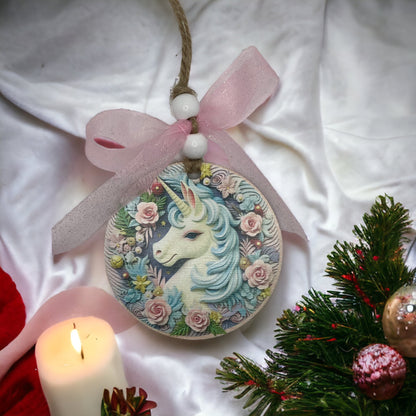 Pink Unicorn Ornament