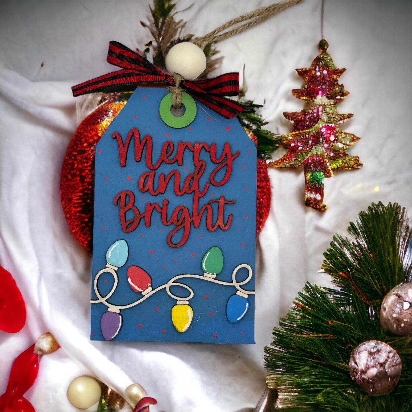 Christmas Ornament - Merry and Bright - Money/Gift Card Holder