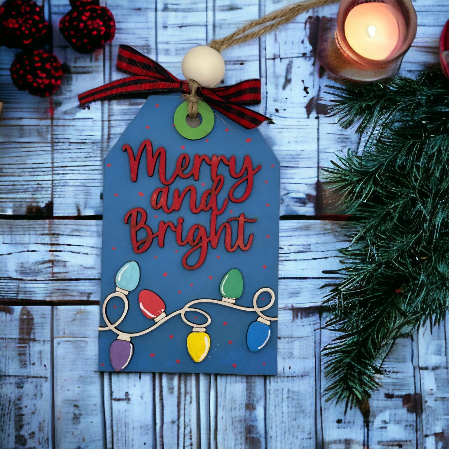 Christmas Ornament - Merry and Bright - Money/Gift Card Holder