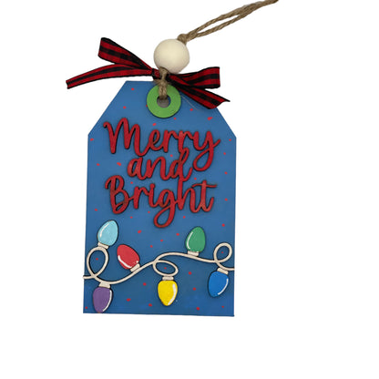 Christmas Ornament - Merry and Bright - Money/Gift Card Holder
