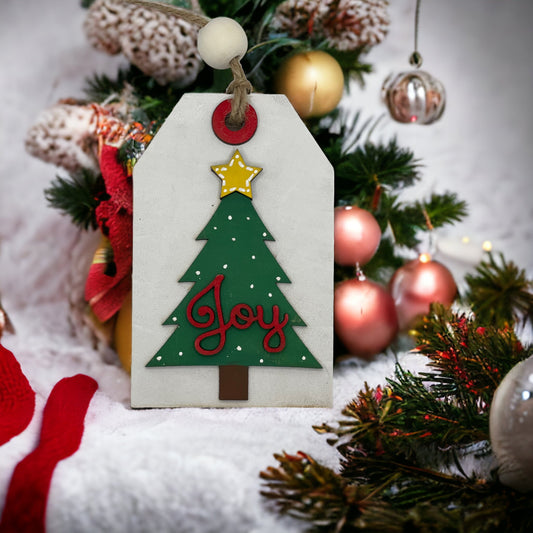 Christmas Ornament - Joy Christmas Tree - Money/Gift Card Holder