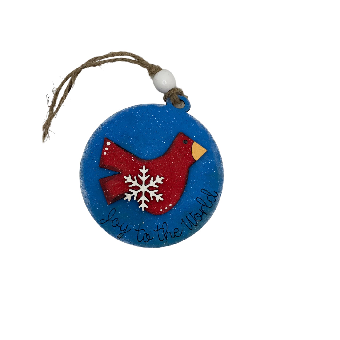 Christmas Ornament - Red Cardinal Joy to the World