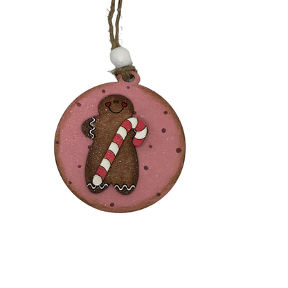 Christmas Ornament - Gingerbread with Candy Cane