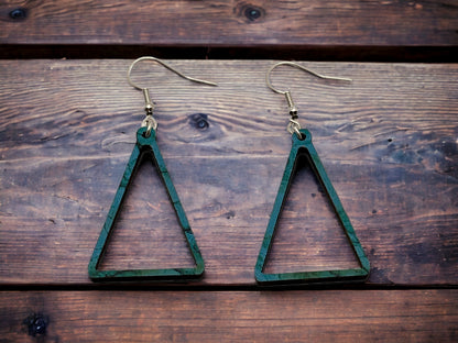 Hand-crafted Western Style Wood Earrings