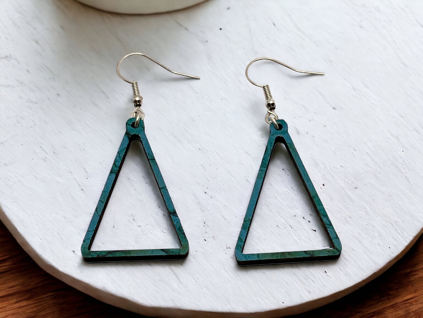 Hand-crafted Western Style Wood Earrings