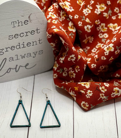 Hand-crafted Western Style Wood Earrings