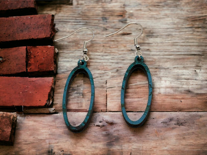 Hand-crafted Western Style Wood Earrings