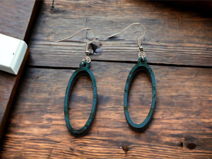 Hand-crafted Western Style Wood Earrings
