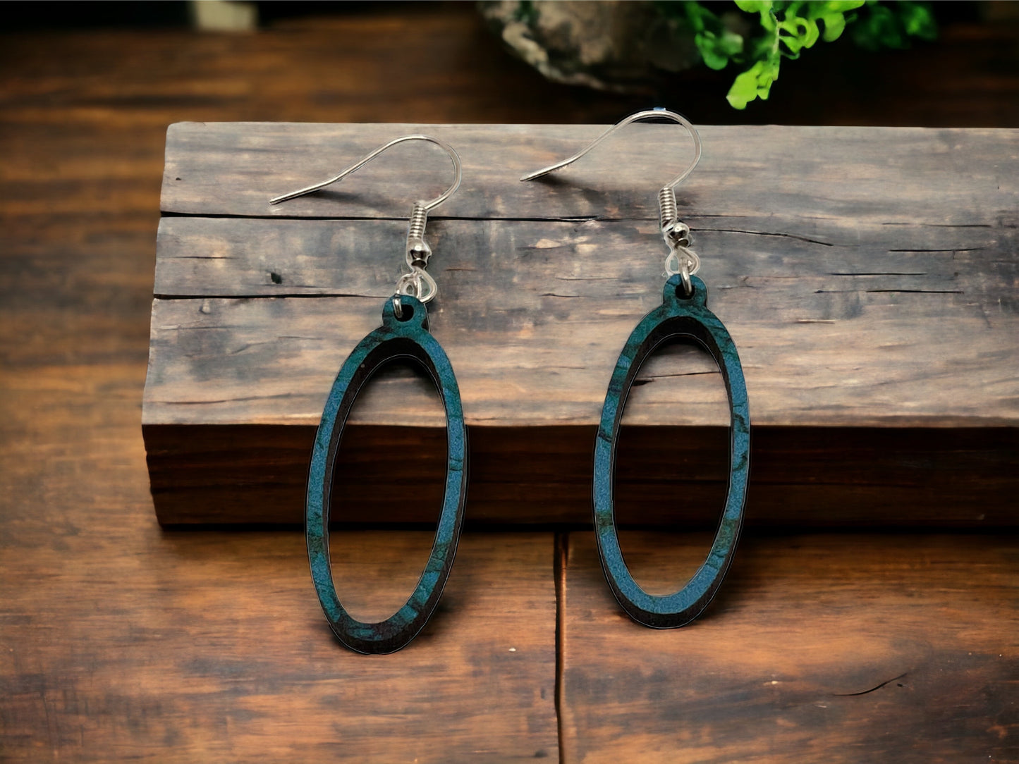 Hand-crafted Western Style Wood Earrings
