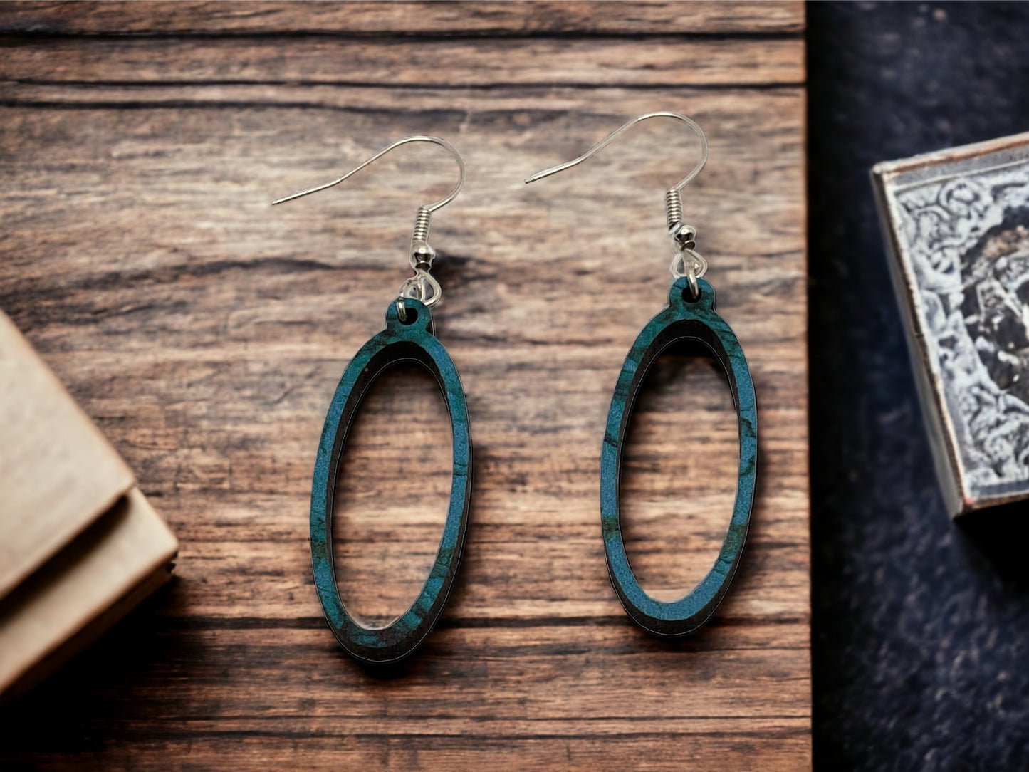 Hand-crafted Western Style Wood Earrings
