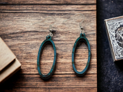 Hand-crafted Western Style Wood Earrings