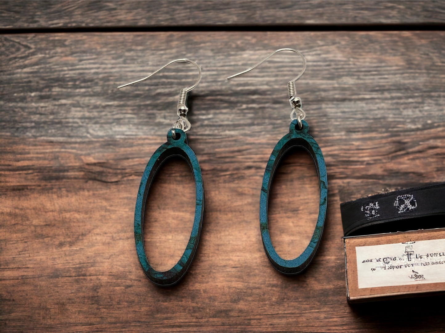 Hand-crafted Western Style Wood Earrings