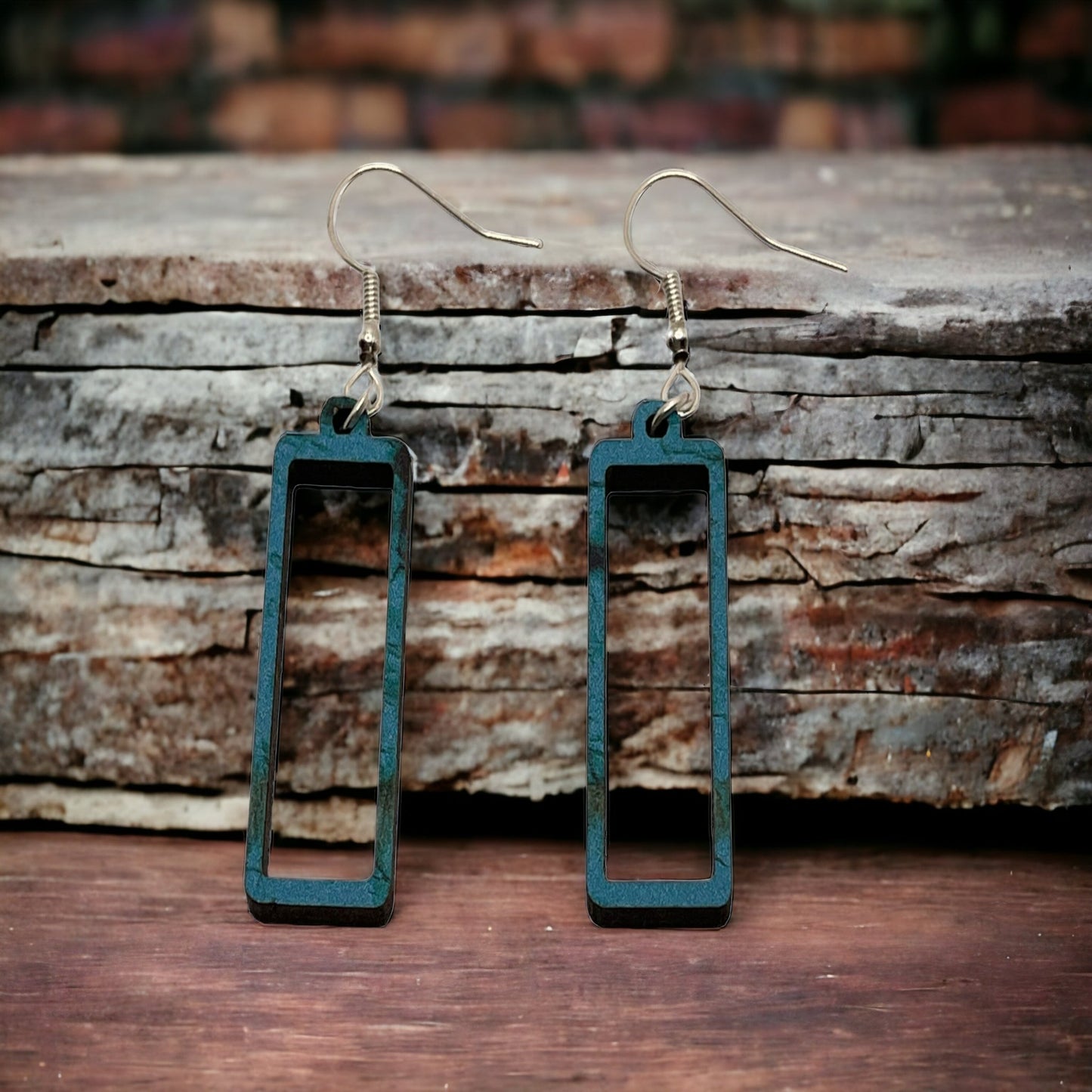 Hand-crafted Western Style Wood Earrings