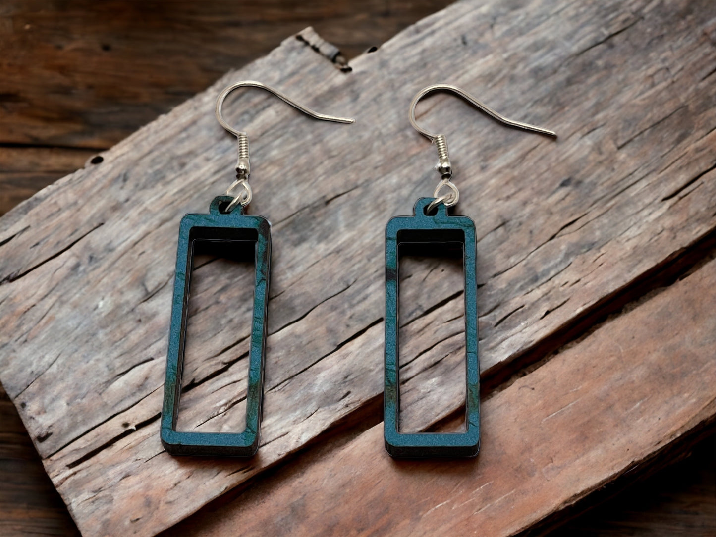 Hand-crafted Western Style Wood Earrings