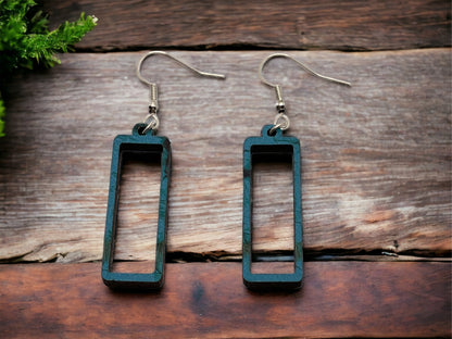 Hand-crafted Western Style Wood Earrings