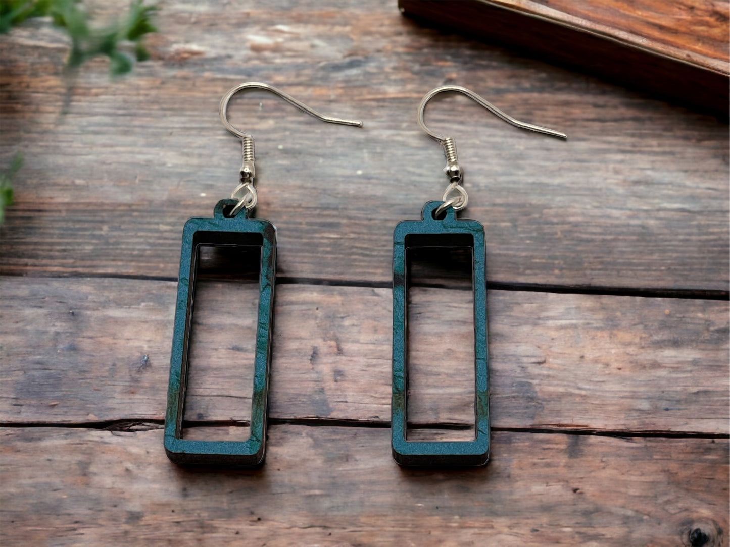 Hand-crafted Western Style Wood Earrings