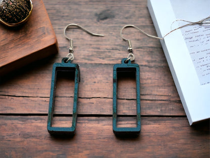 Hand-crafted Western Style Wood Earrings