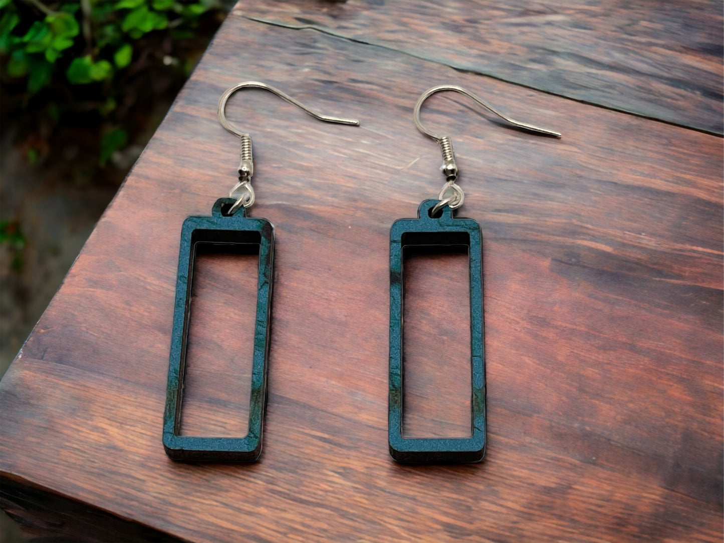 Hand-crafted Western Style Wood Earrings