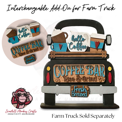 Coffee Bar Farmhouse Truck Interchangeable Bundle