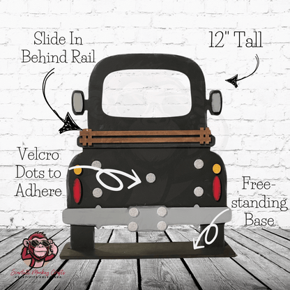 Coffee Bar Farmhouse Truck Interchangeable Bundle with Velcro attachments and freestanding base.