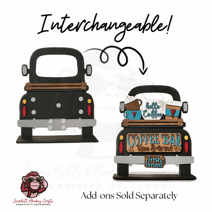 Paintable farm truck interchangeable starter bundle for farmhouse decor customization.