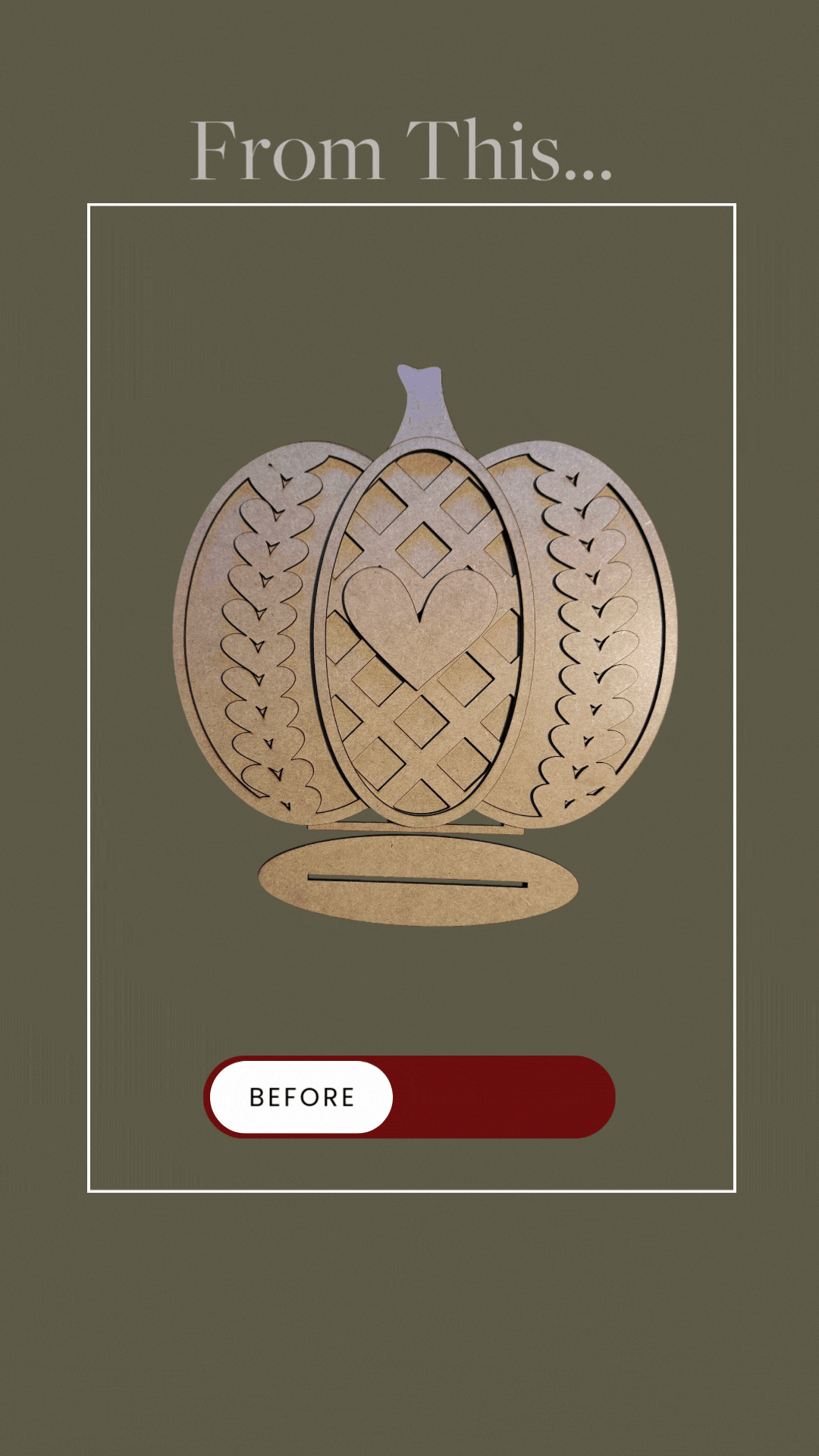 Sweater Weather Pumpkin Shelf Sitter (7.5") - Paintable Project