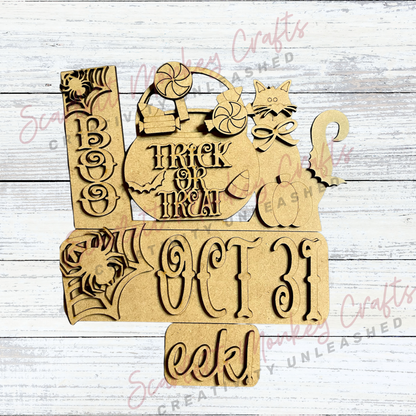 Trick or Treat Interchangeable Paintable Wood Project