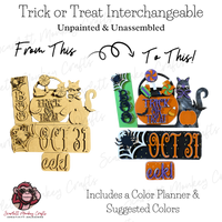 Trick or Treat Interchangeable Paintable Project