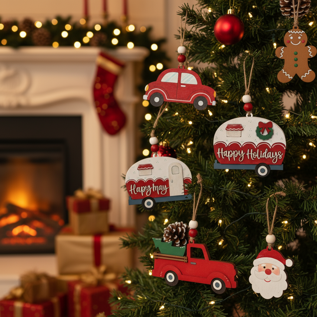 Mobile hero banner with painted ornaments